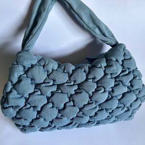 Preloved Brock Collection x H&M Light Denim Quilted Zipper Bag